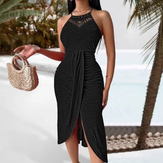 Halter Neck A - Line Summer Dress - HalleBeauty