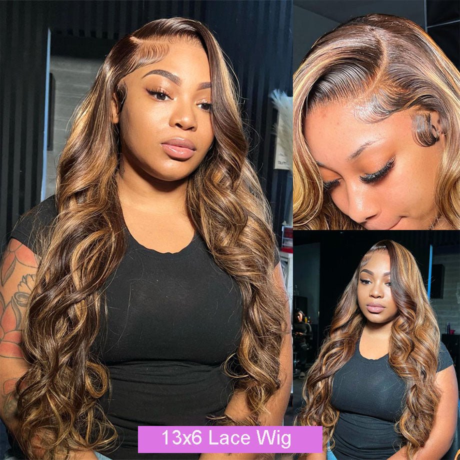 Honey Blonde Body Wave Lace Wig - Human hair - HalleBeauty