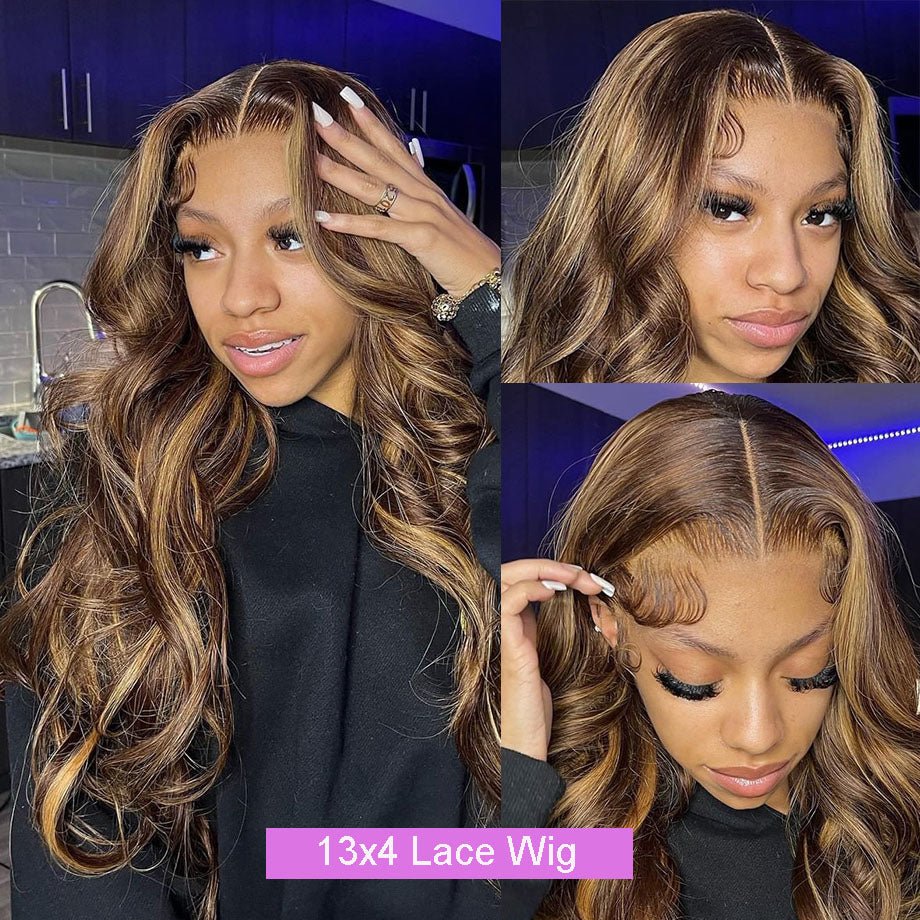 Honey Blonde Body Wave Lace Wig - Human hair - HalleBeauty