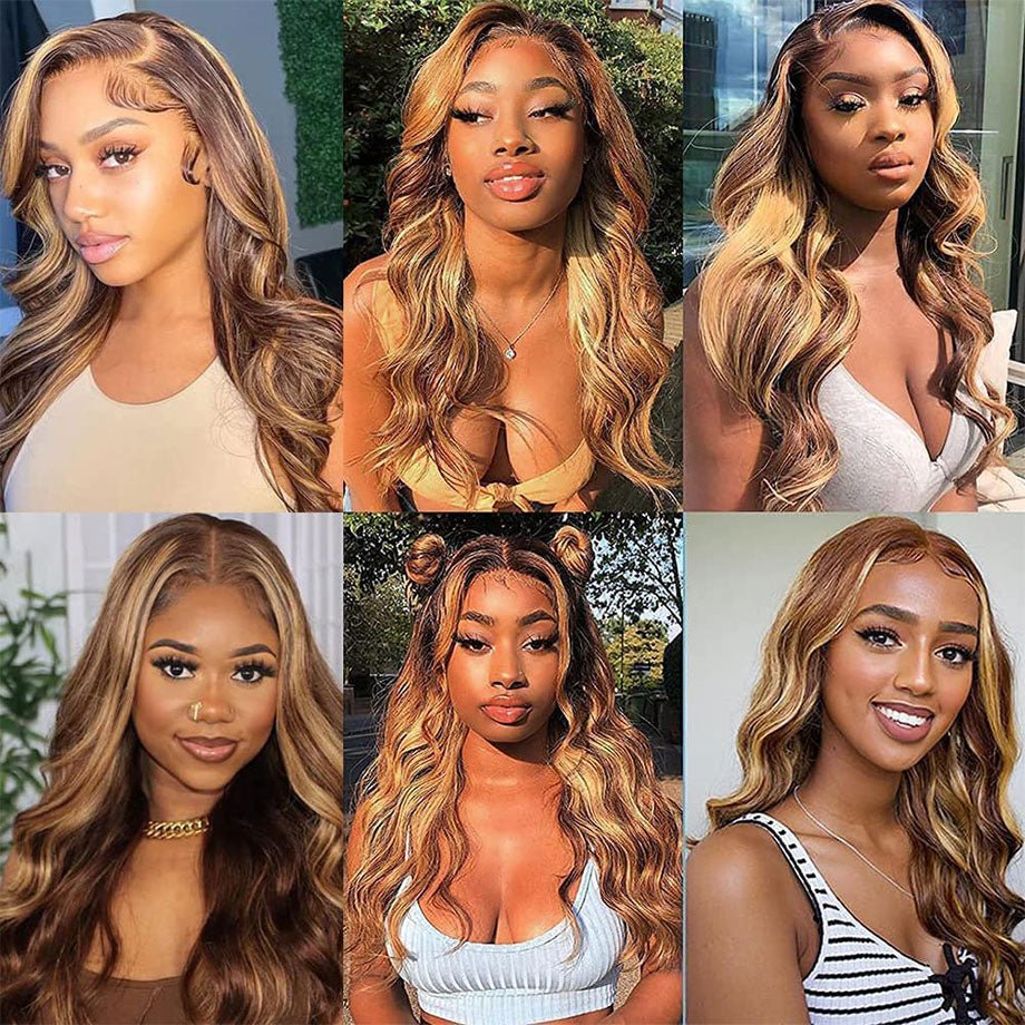 Honey Blonde Body Wave Lace Wig - Human hair - HalleBeauty