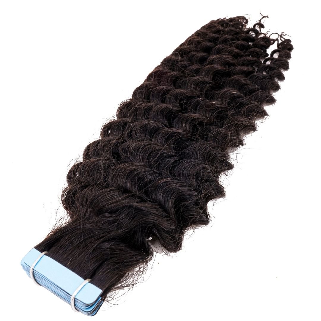 Kinky Curly Tape-In Extensions| Human Hair - HalleBeauty