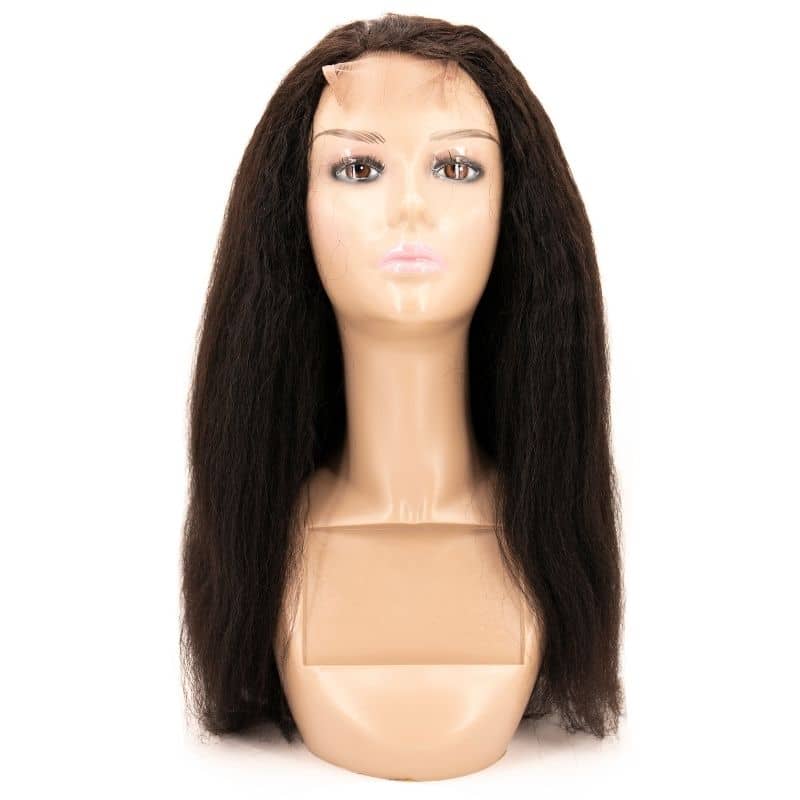 Kinky Straight 4x4 Transparent Closure Wig - HalleBeauty