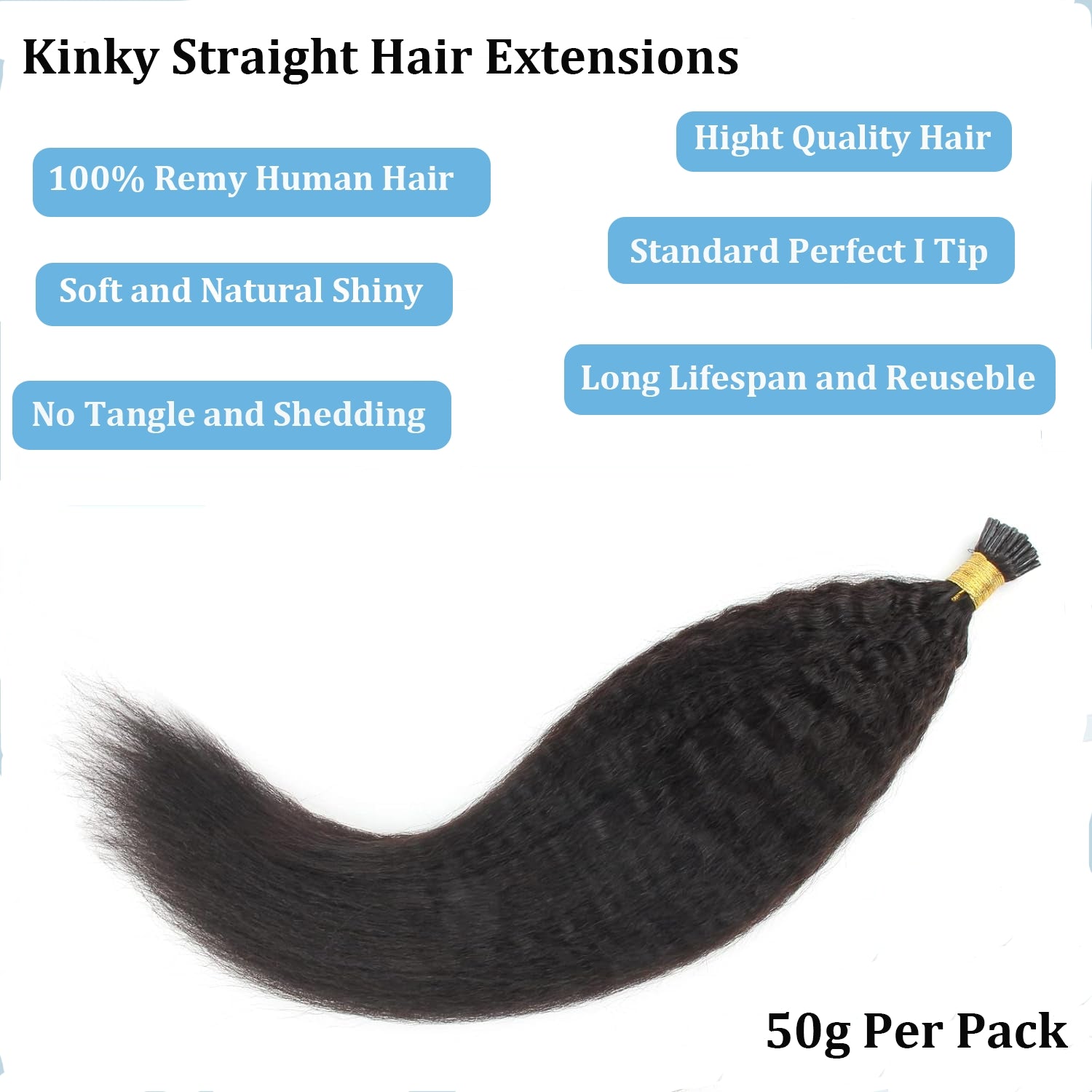 Kinky Straight Brazilian Hair Extensions - HalleBeauty