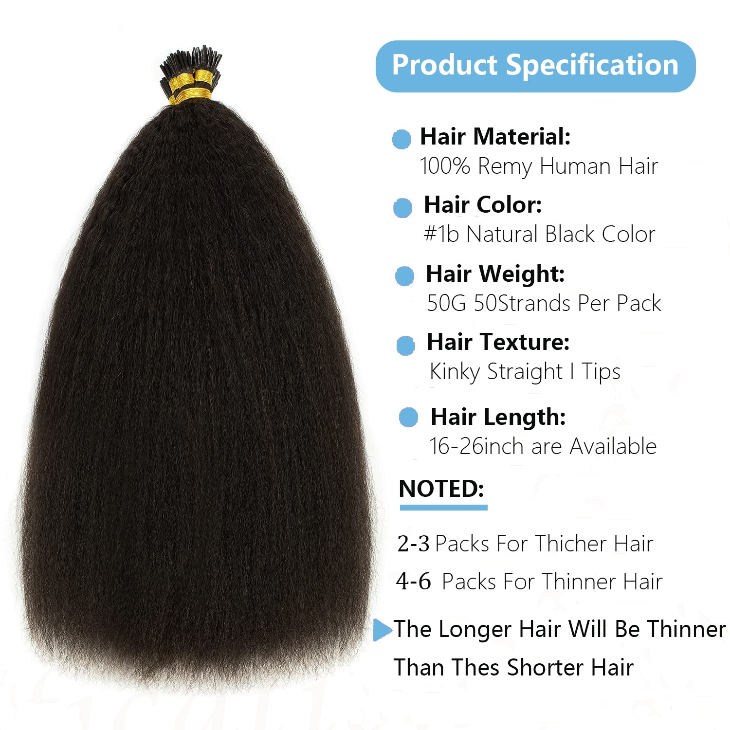 Natural blow-out texture human hair extensions