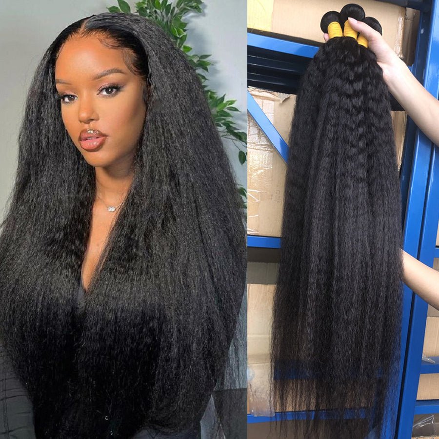Kinky Straight Peruvian Hair Bundles - Hallebeauty - HalleBeauty
