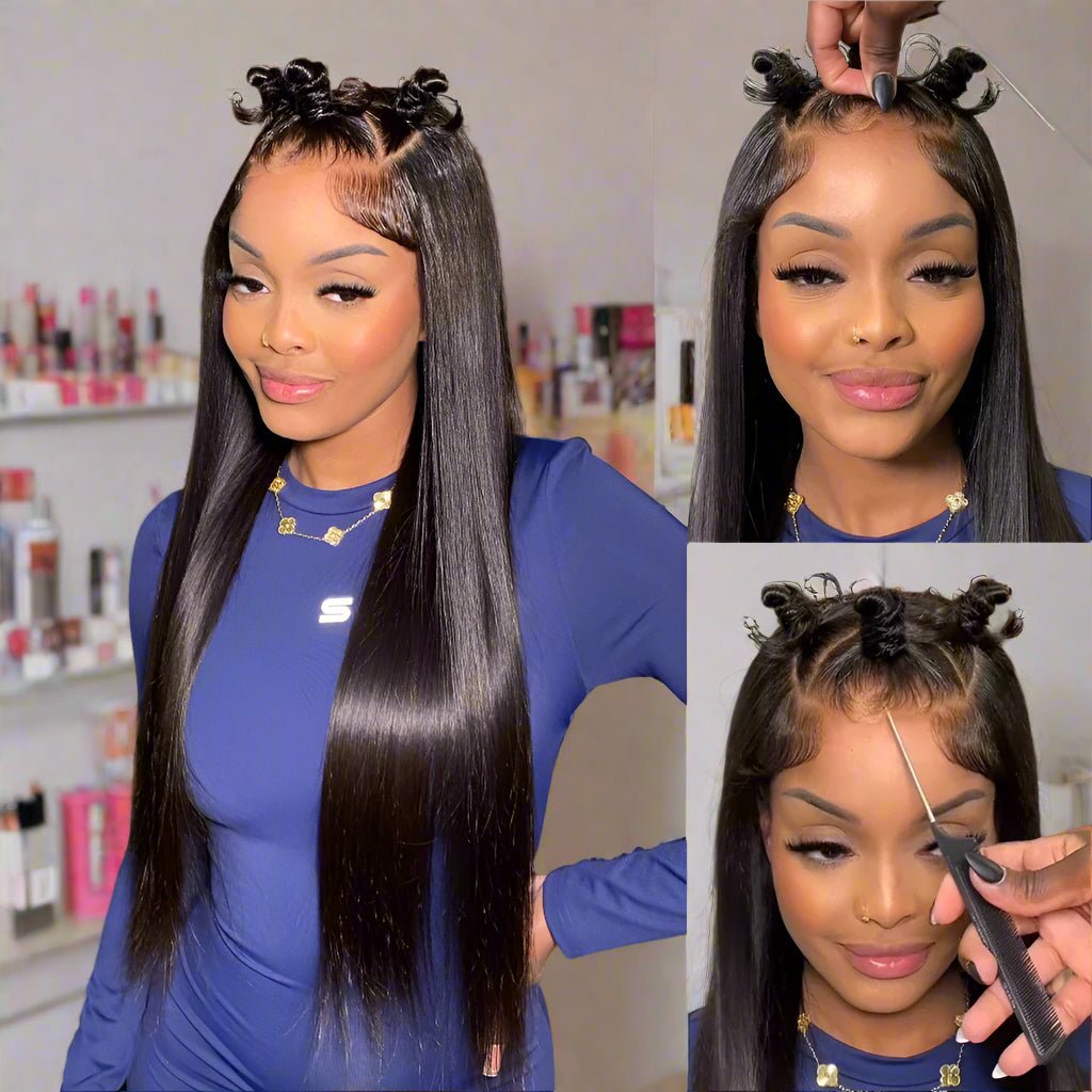 Lace Closure Glueless Straight Wig – No Glue, All Natural Confidence - HalleBeauty