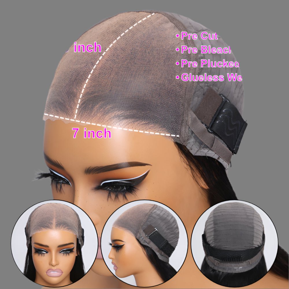 Lace Closure Glueless Straight Wig – No Glue, All Natural Confidence - HalleBeauty