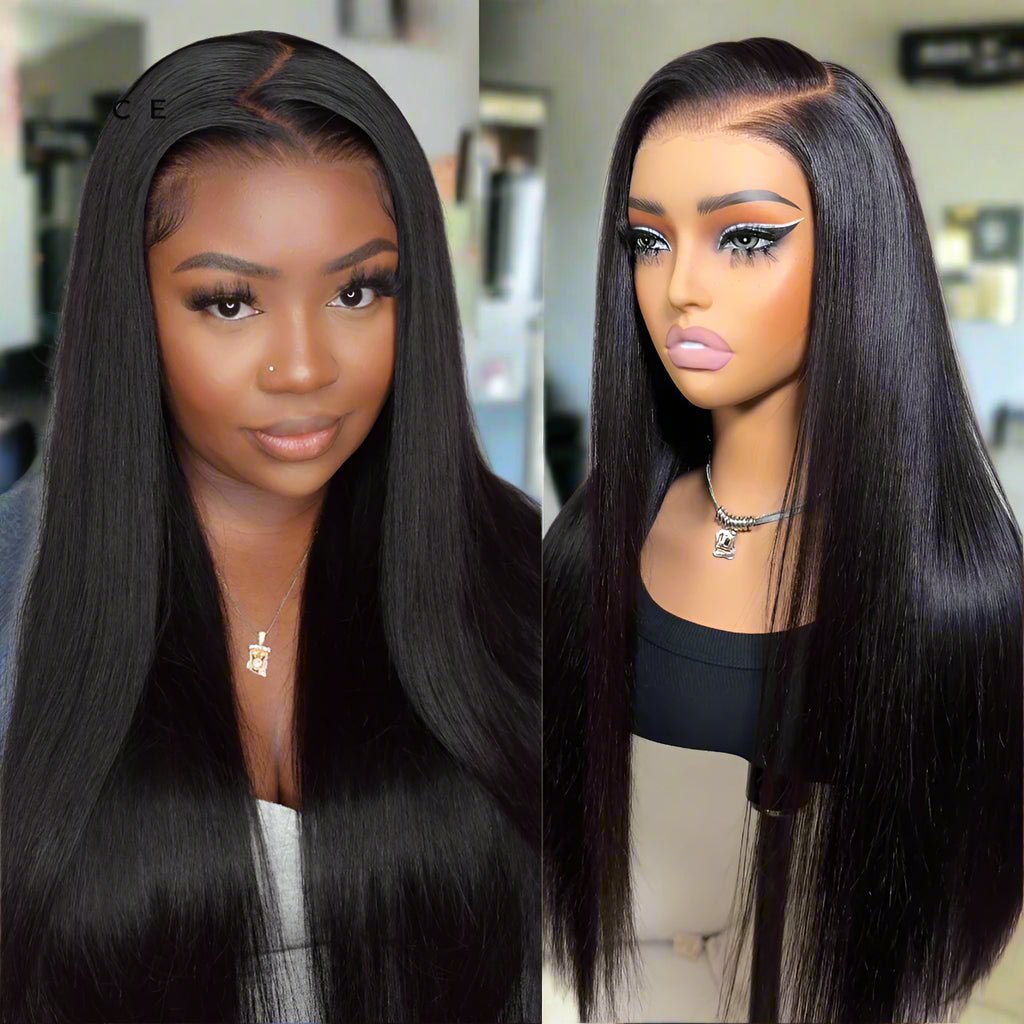 Lace Closure Glueless Straight Wig – No Glue, All Natural Confidence - HalleBeauty