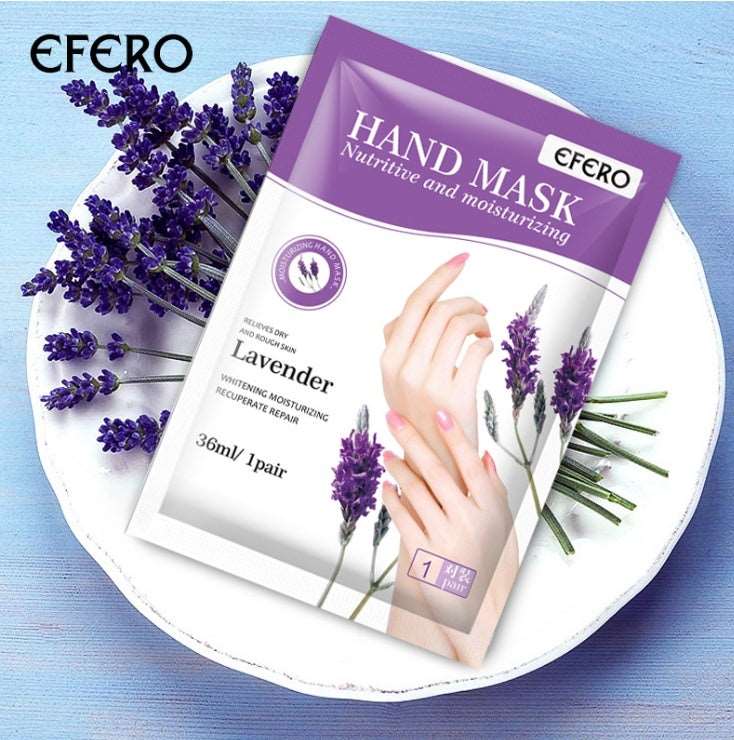 Lavender Hand Mask Gloves - Moisturizing & Nourishing Treatment - HalleBeauty