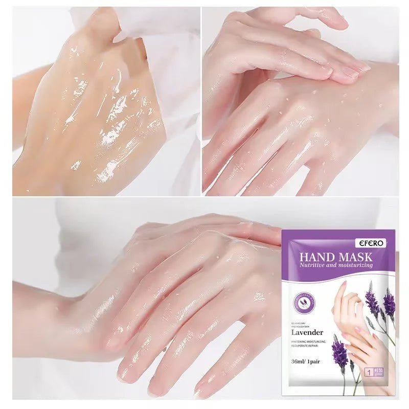 Lavender Hand Mask Gloves - Moisturizing & Nourishing Treatment - HalleBeauty