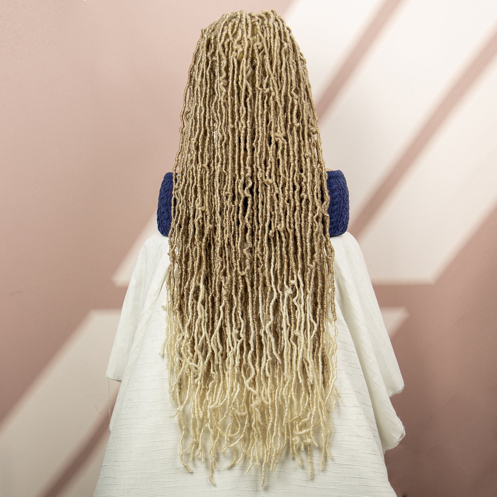 Long Ombre Braided Wig Human Hair - Hallebeauty - HalleBeauty