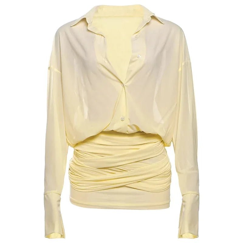 Long Sleeve Patchwork Dress - Hallebeauty - HalleBeauty