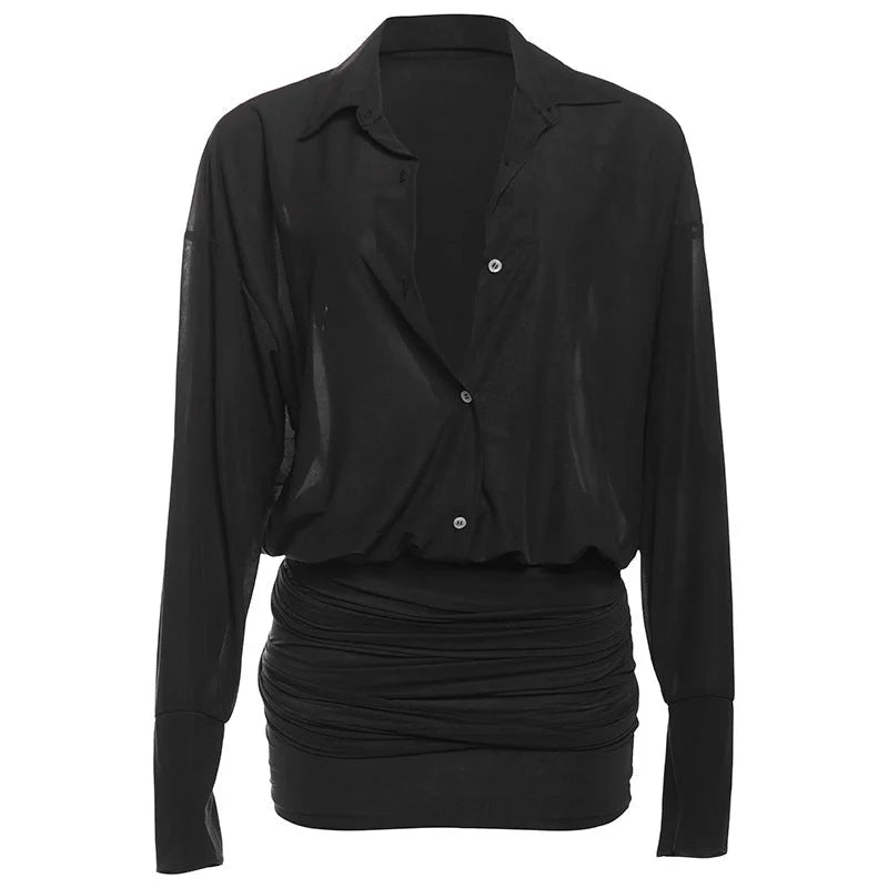 Long Sleeve Patchwork Dress - Hallebeauty - HalleBeauty