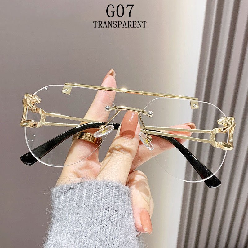 Luxury Rimless Vintage Sunglasses – Unisex Designer Shades - HalleBeauty