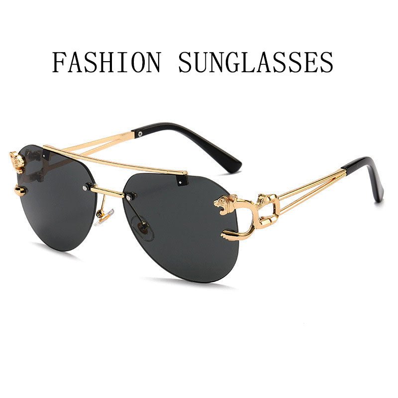 Luxury Rimless Vintage Sunglasses – Unisex Designer Shades - HalleBeauty