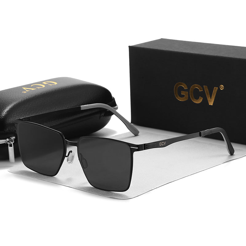 Men's Polarized Sunglasses - Aluminum Magnesium Frame UV400 Driving Shades - HalleBeauty