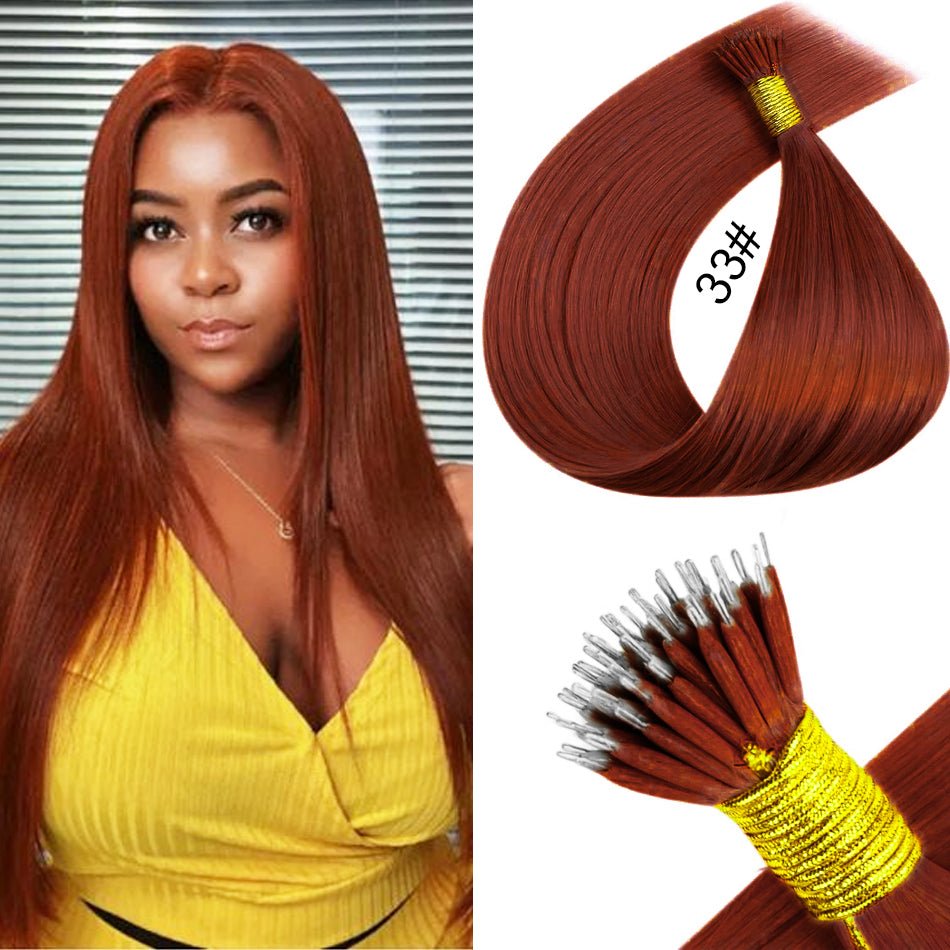 Nano Ring Hair Extensions - 100% Remy European Human Hair - HalleBeauty