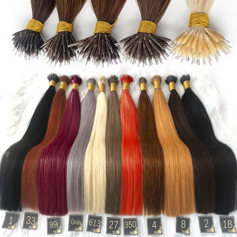 Nano Ring Hair Extensions - 100% Remy European Human Hair - HalleBeauty