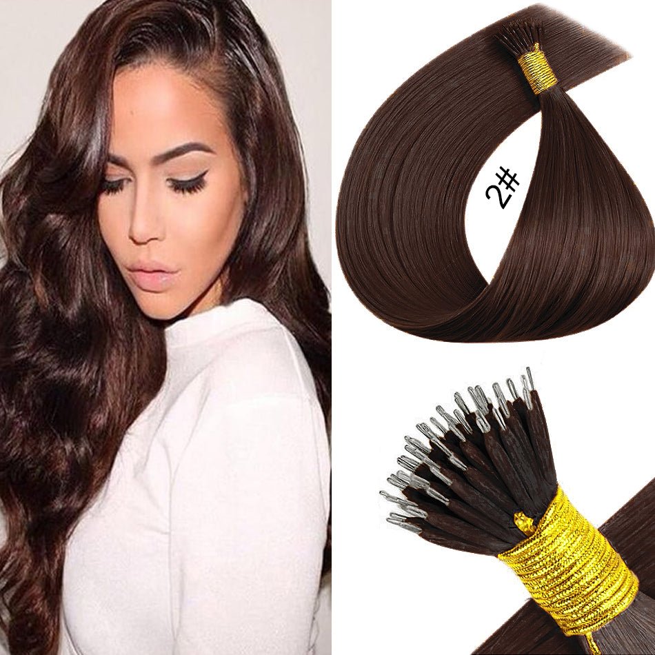 Nano Ring Hair Extensions - 100% Remy European Human Hair - HalleBeauty