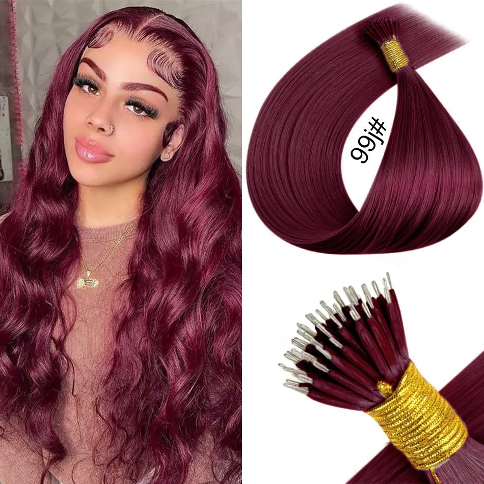 Nano Ring Hair Extensions - 100% Remy European Human Hair - HalleBeauty