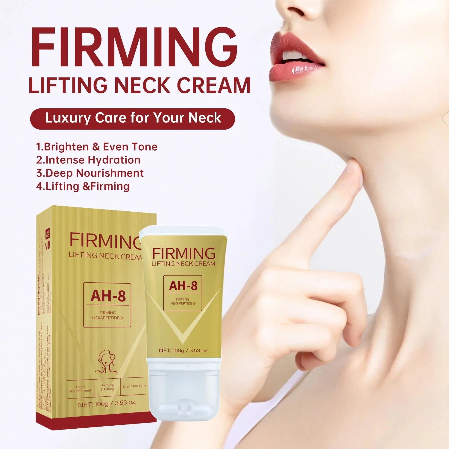 Neck Firming Roller Cream - Lifts, Nourishes & Soothes Neck Skin - HalleBeauty