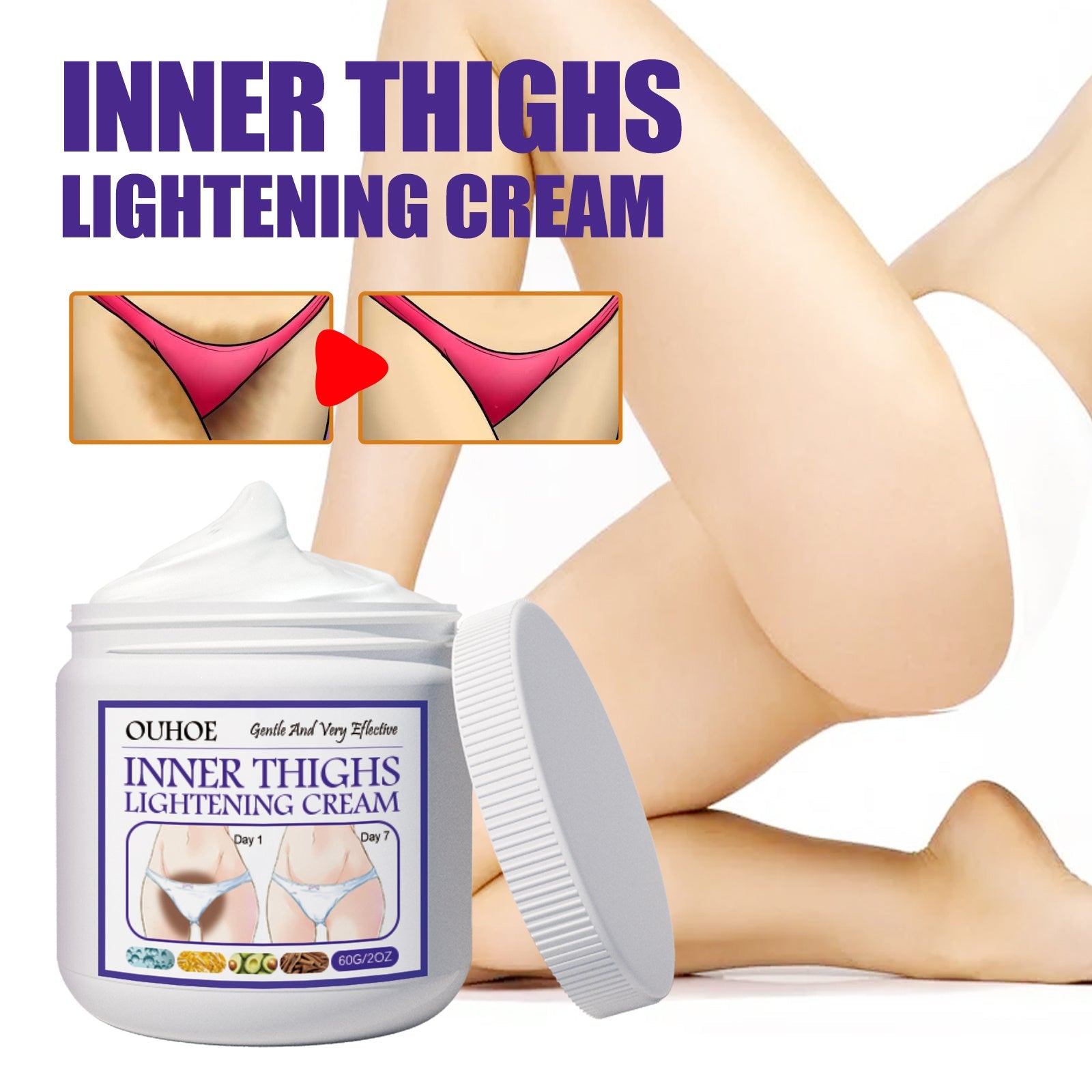 OUHOE Inner Thigh Skin Perfecting Cream – Brighten -Hallebeauty