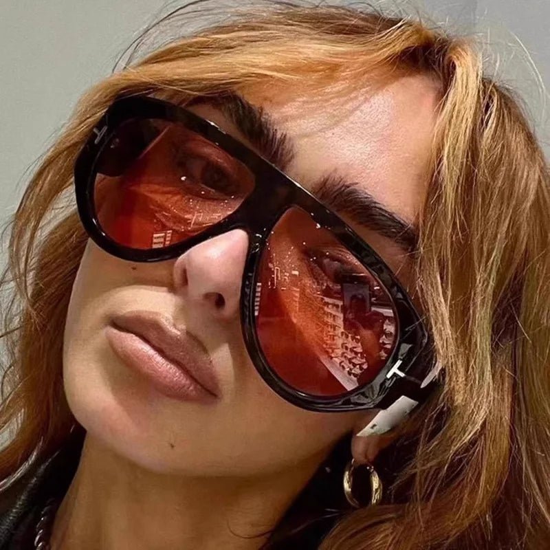 Oversized Pilot Sunglasses - Classic Aviator Shades (Unisex) - HalleBeauty