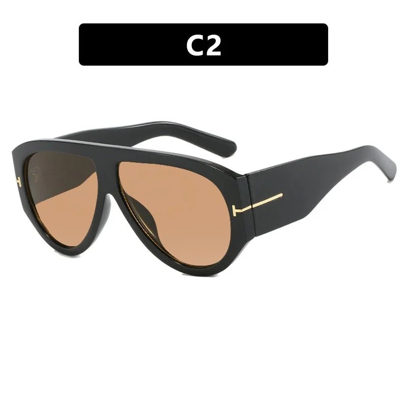 Oversized Pilot Sunglasses - Classic Aviator Shades (Unisex) - HalleBeauty