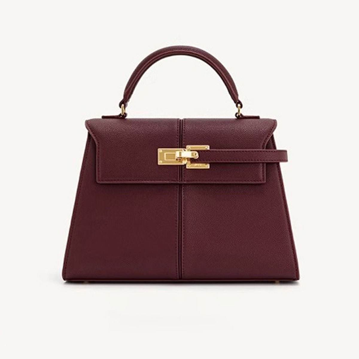 Petite Trapezoid Leather Crossbody Bag - Mini Women's Handbag - HalleBeauty