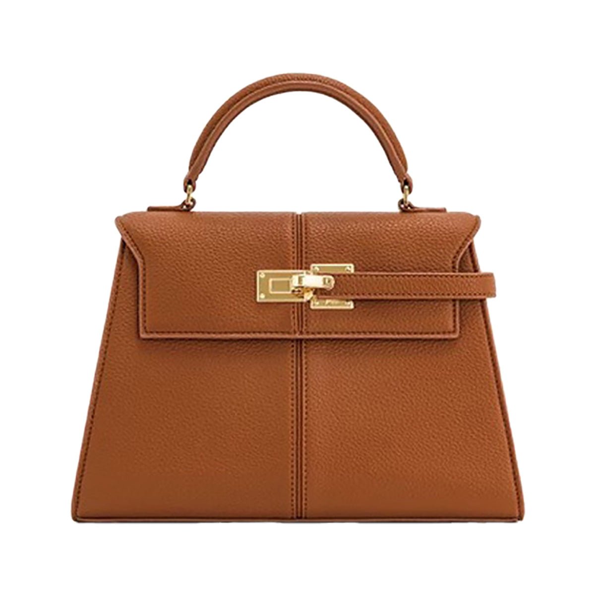 Petite Trapezoid Leather Crossbody Bag - Mini Women's Handbag - HalleBeauty