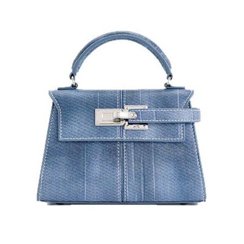 Petite Trapezoid Leather Crossbody Bag - Mini Women's Handbag - HalleBeauty