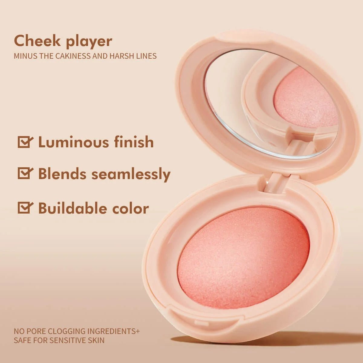 PHOFAY Luminous Blush - Lightweight Shimmer - HalleBeauty
