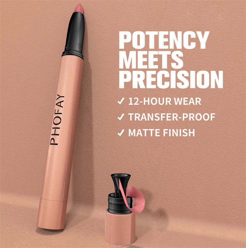 PHOFAY MATTE LIP LINER LIPSTICK PEN - HalleBeauty