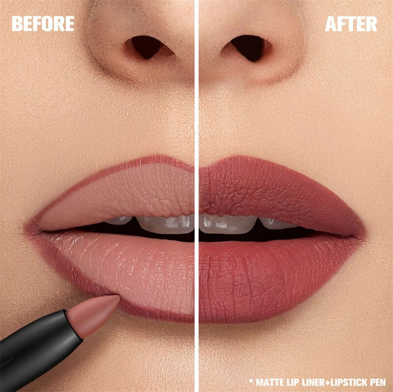 PHOFAY Matte Lip Liner Pen – Velvet Finish - HalleBeauty