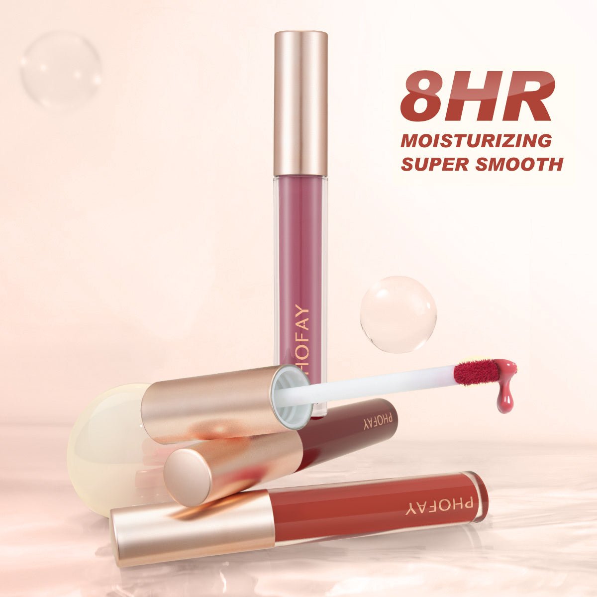 PHOFAY Non - Sticky Lip Gloss – Shiny & Light - HalleBeauty