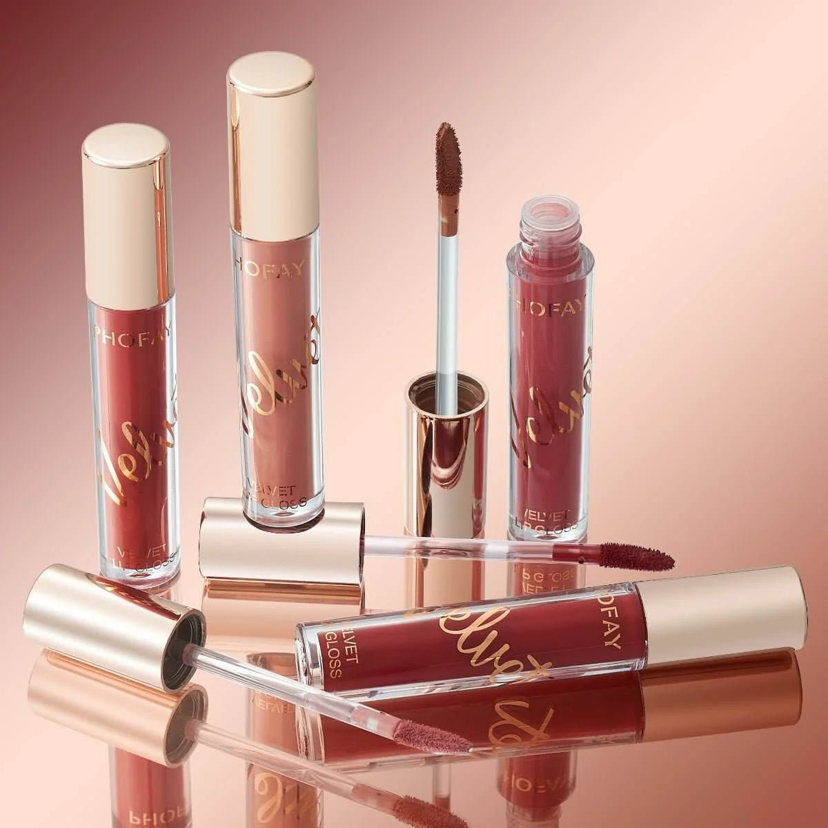 PHOFAY Velvet Lip Gloss - Silky Smooth Wear - HalleBeauty