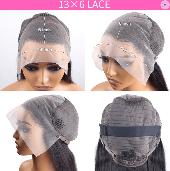 Pink Straight Lace Front Wig - 13x6 Pre - Plucked Human Hair (Bone Straight) - HalleBeauty