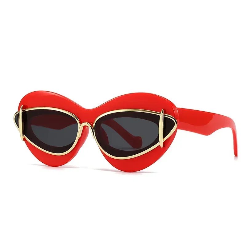 Punk Cat Eye Sunglasses – Vintage UV400 Unisex Luxury Brand Shades - HalleBeauty