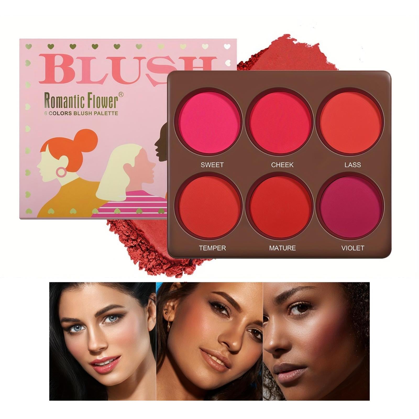 Romantic Flower 6 - Color Blush Palette - HalleBeauty