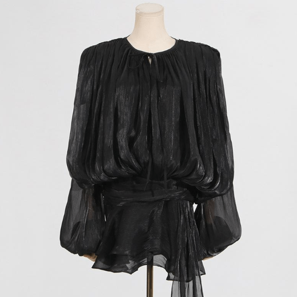 Ruffle Bow Mini Dress - Elegant Lace - Up Party Dress - HalleBeauty