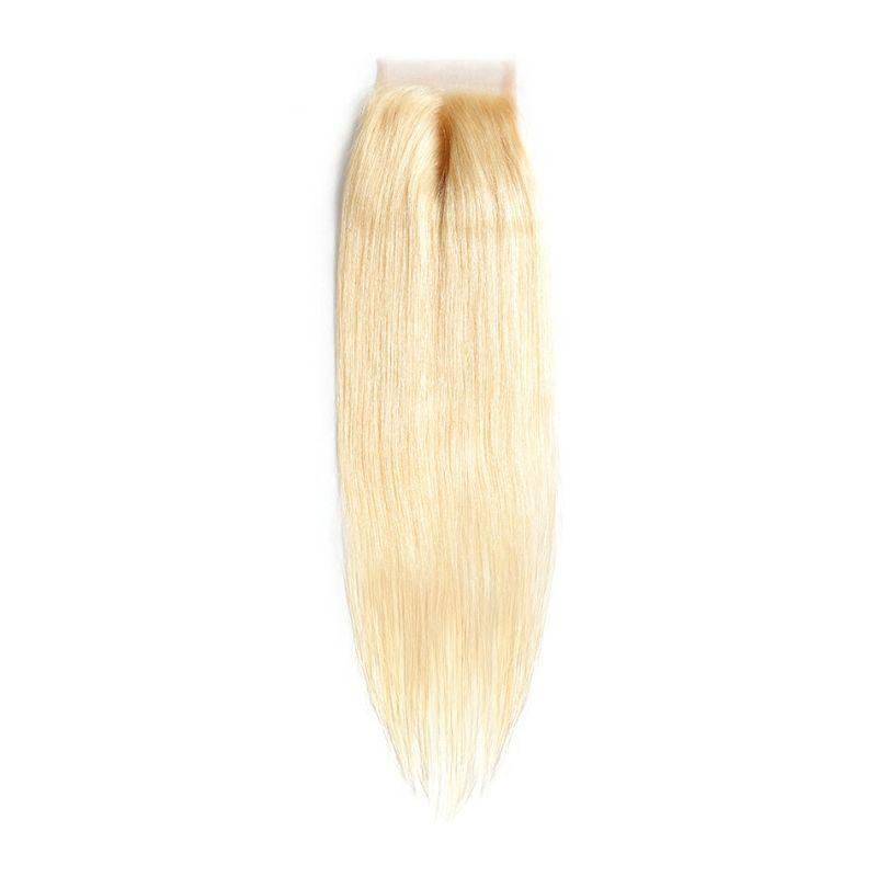 Russian Blonde Brazilian Straight Closure - HalleBeauty