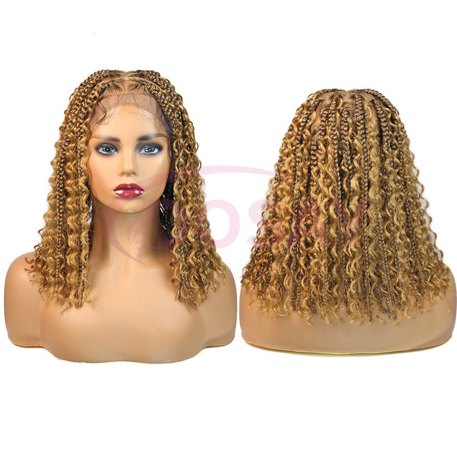 Short Bohemian Curly Braided Wig – Easy Glam Look - HalleBeauty