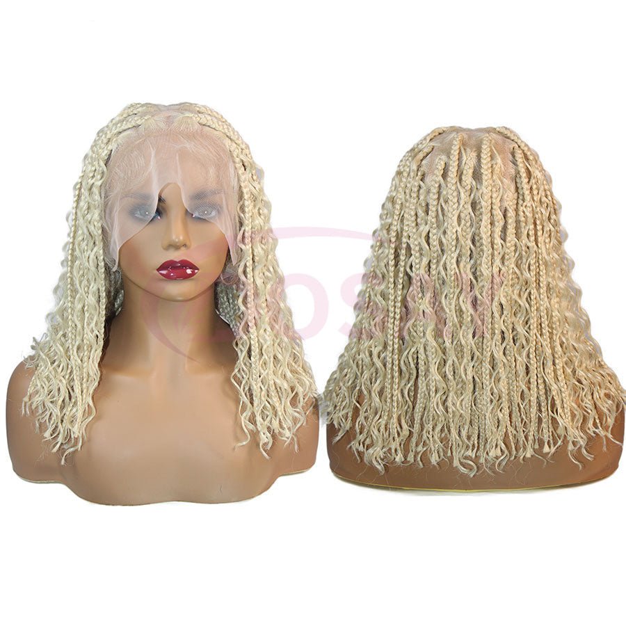 Short Bohemian Curly Braided Wig – Easy Glam Look - HalleBeauty