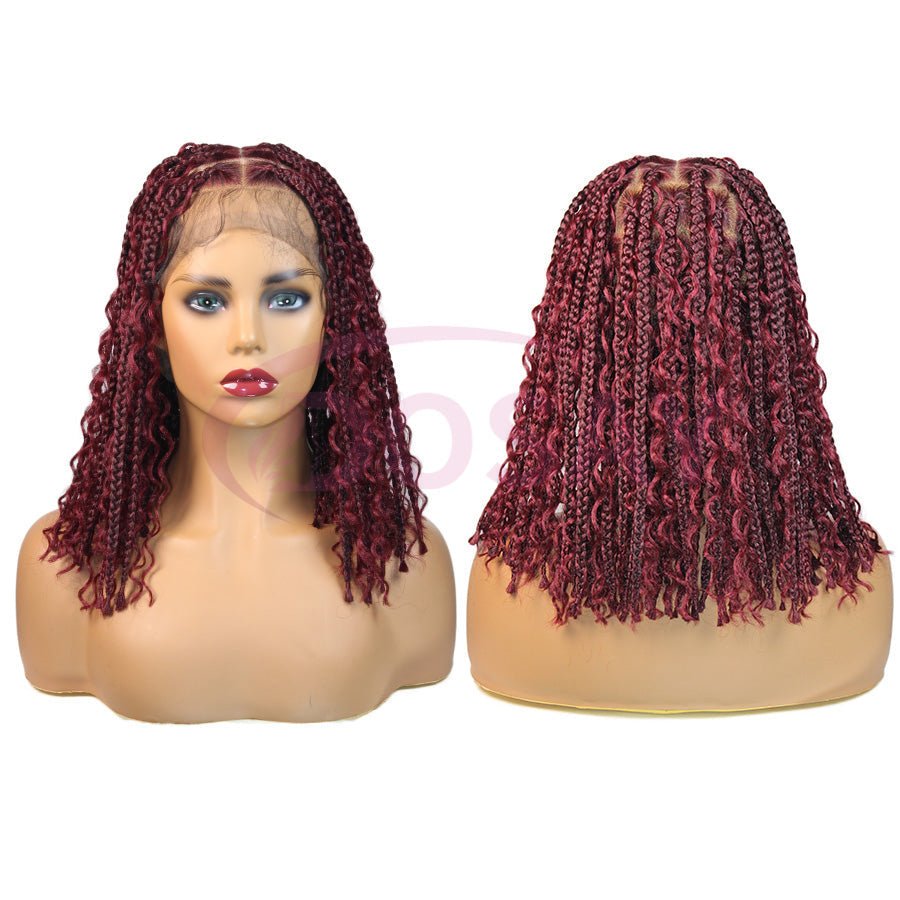 Short Bohemian Curly Braided Wig – Easy Glam Look - HalleBeauty