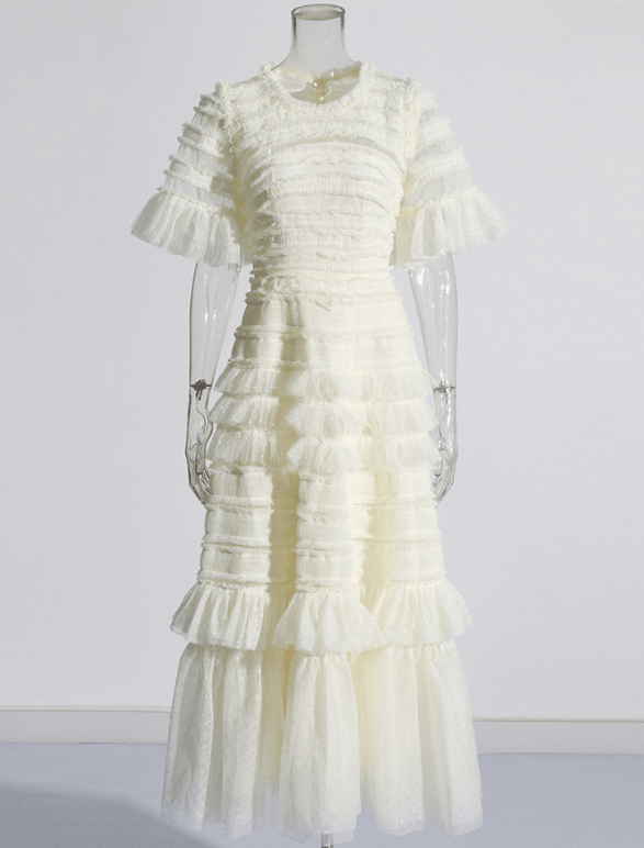 Sophisticated High Waist Spliced Fold Dress - Timeless Elegance - HalleBeauty