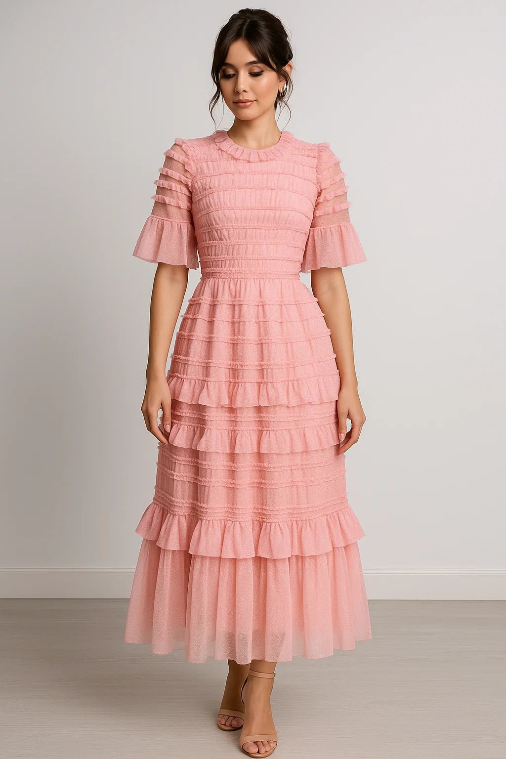 Sophisticated High Waist Spliced Fold Dress - Timeless Elegance - HalleBeauty