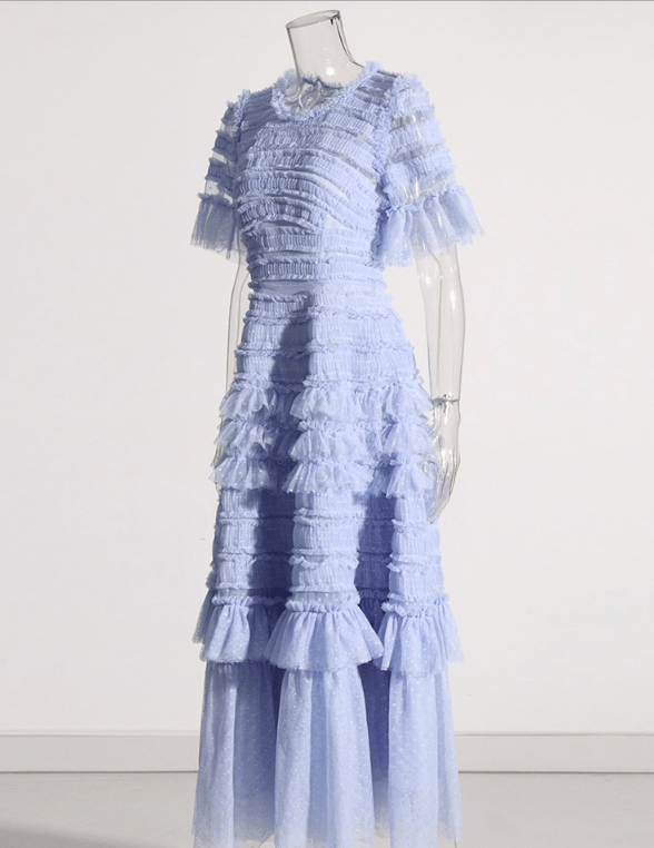 Sophisticated High Waist Spliced Fold Dress - Timeless Elegance - HalleBeauty