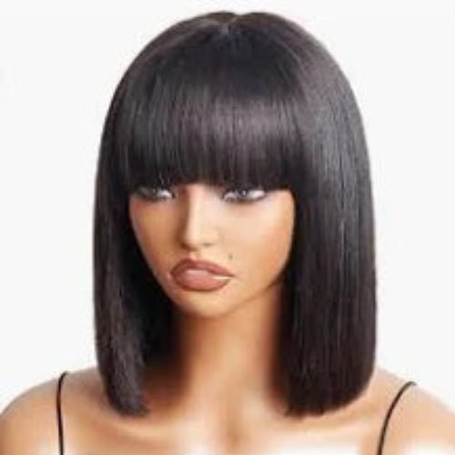 Straight Bang bob Wig - HalleBeauty