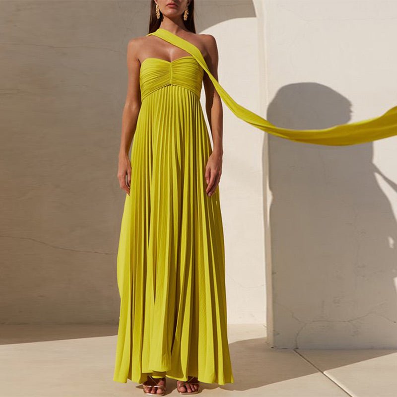Strapless Yellow Maxi Dress – Sunny & Sophisticated - HalleBeauty