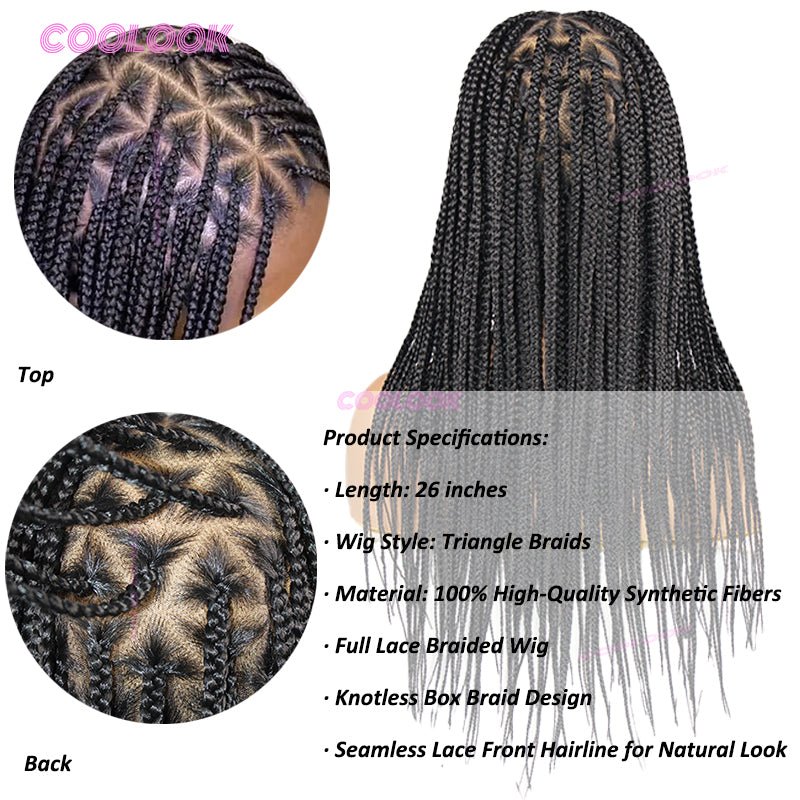 Synthetic Knotless Box Braid Wig - Hallebeauty - HalleBeauty